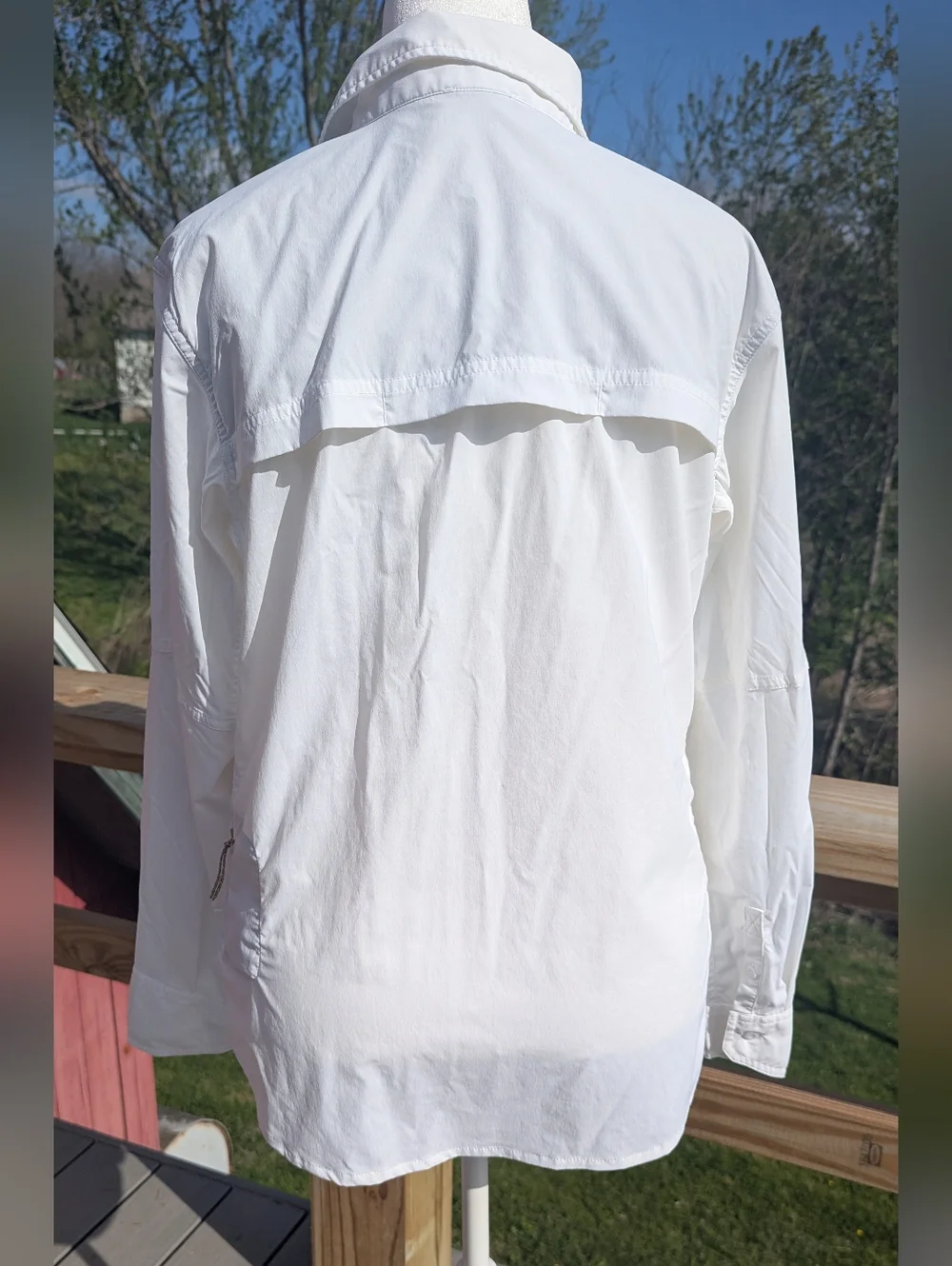 REI Sahara Long Sleeve Shirt Solid White - Picture 10 of 14